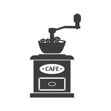 Coffee grinder mill icon. Coffee grinder mill Vector isolated on white background.のイラスト素材