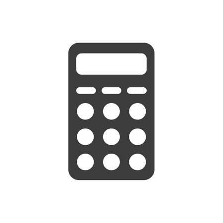 Calculator icon. Calculator Vector isolated on white background. Flat vector illustration in black. EPS 10の写真素材