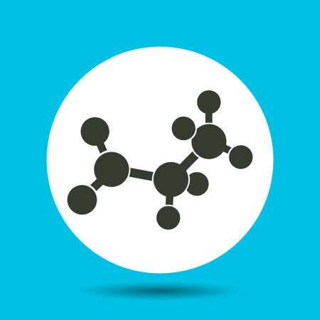 Molecular structure icon. Molecular structure vector isolated. Flat vector illustration in black.のイラスト素材