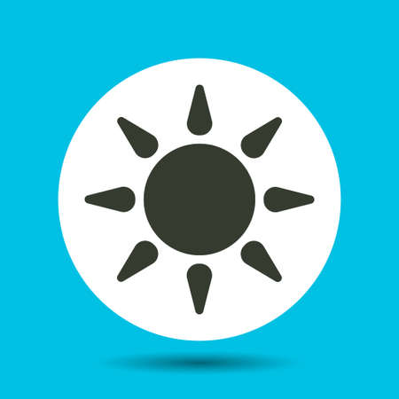 Sun icon. Sun vector isolated. Flat vector illustration in black.のイラスト素材
