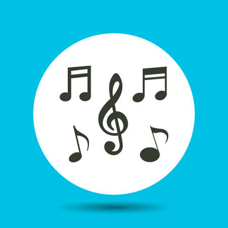 Music notes icon. Music notes vector isolated.のイラスト素材