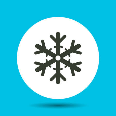 Snowflake icon. Snowflake vector isolated. Flat vector illustration in black.のイラスト素材