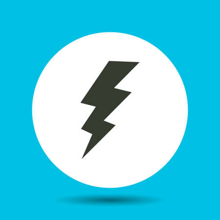 Lightning icon. Lightning vector isolated. Flat vector illustration in black.のイラスト素材