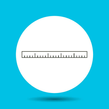 Ruler icon. Ruler vector isolated. Flat vector illustration in black.のイラスト素材