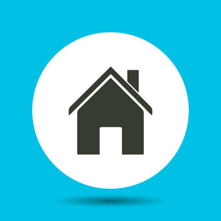 House icon. House vector isolated. Flat vector illustration in black.のイラスト素材