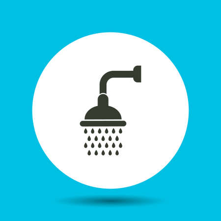 Shower icon. Shower vector isolated. Flat vector illustration in black.のイラスト素材