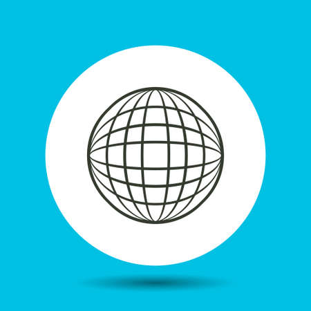 Sphere icon. Sphere vector isolated. Flat vector illustration in black.のイラスト素材