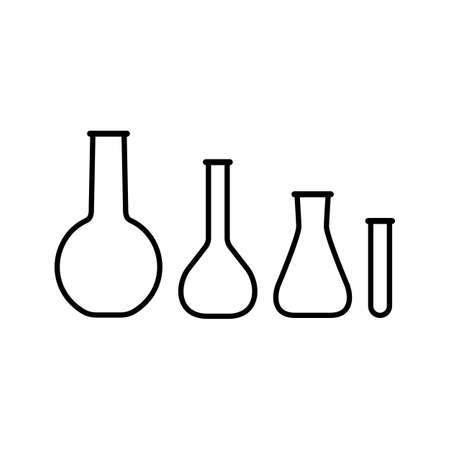 Laboratory equipment icon. Vector illustration test tube symbol on white background.のイラスト素材