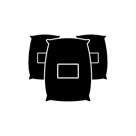 Sacks of grain icon. Vector illustration bag cereal symbol.のイラスト素材