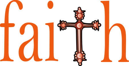 The cross represents Christ because of his Crucifixion and Resurrection. Pick those designs by Great Notions.のイラスト素材