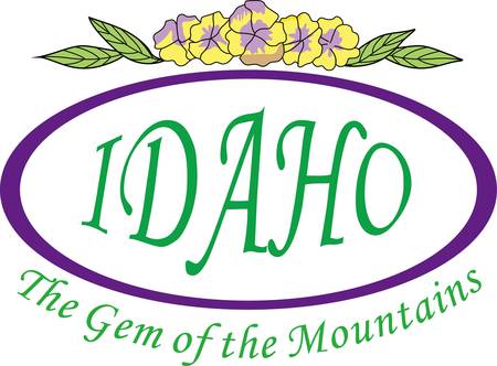 Show your pride for this beautiful state.  So peaceful with beautiful mountains.  Come visit this wonderful state.のイラスト素材