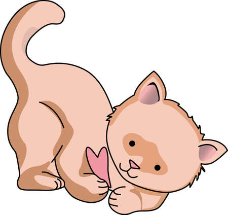 Send a love note to your loved one.  These cute cats are perfect.  They will love it!のイラスト素材