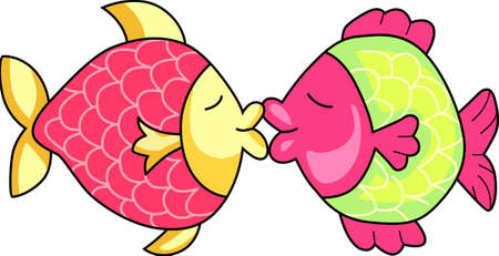 Fish swimming by.  Send your little one to dreamland with these cute fish.  Perfect for the nursery!のイラスト素材