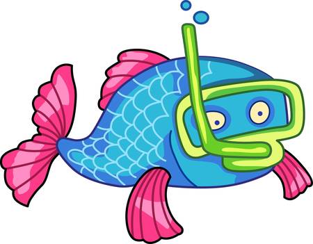 Fish swimming by.  Send your little one to dreamland with these cute fish.  Perfect for the nursery!のイラスト素材