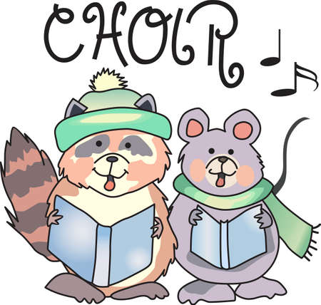 Send some Christmas Cheer with this cute carolers.  Everyone will love it!のイラスト素材