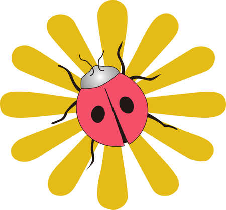 Kids enjoy spending time at the park.  This is the perfect design to take with you.  Everyone will love this adorable ladybug!のイラスト素材