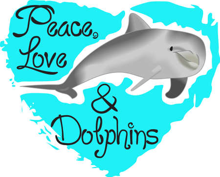 Send this cute dolphin to a child or child at heart.  They will love it!のイラスト素材