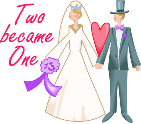 Just Married!  This is a perfect addition to an outside wedding. Add this to favors for your guests.  They will love it!のイラスト素材