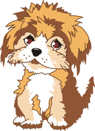 This adorable puppy is a great companion to giving a real puppy to a loved one.  They will love this design from Great Notions.のイラスト素材