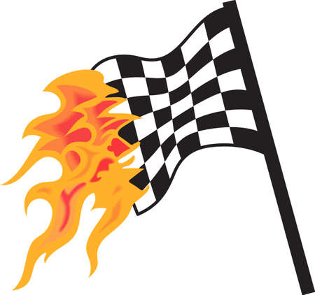Start your engines it's time to race.  Get these flaming designs from Great Notions.のイラスト素材