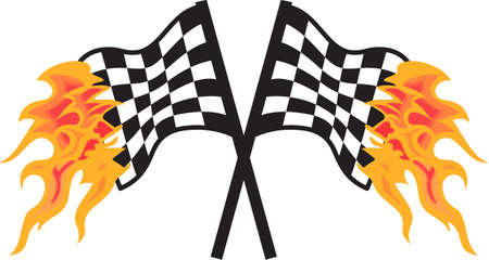 Start your engines it's time to race.  Get these flaming designs from Great Notions.のイラスト素材