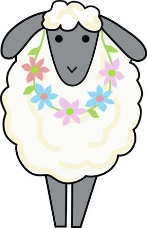 Counting sheep help you sleep.  Send your little one to dreamland with these cute sheep.  Perfect for the nursery!のイラスト素材