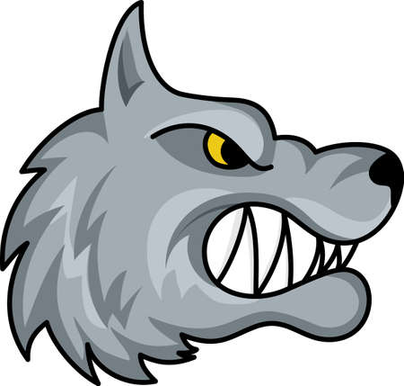 Time to cheer for the team with this wolf mascot design.  A perfect design for all the fans from Great Notions.のイラスト素材