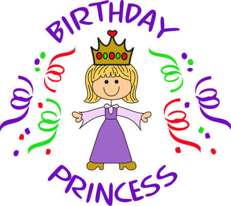 This is a perfect gift for the princess themed birthday party.  Give the guests something to remember the fun!  They will love it!のイラスト素材