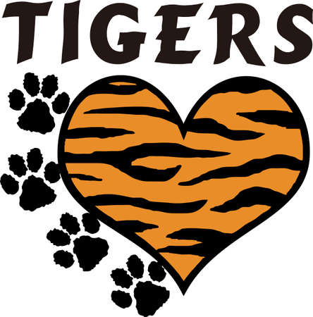 Look no further for a unique Valentine's heart.  This leopard print is a neat design from Great Notions.のイラスト素材