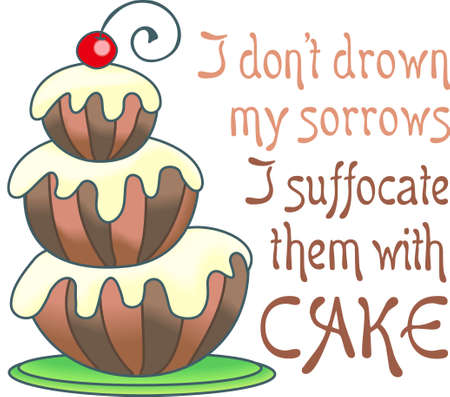 Show your pride for your talent for cake decorating.  Its the perfect advertisement.  Everyone will love them!のイラスト素材