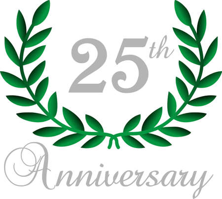 This is a beautiful design for the 25th anniversary party.  のイラスト素材