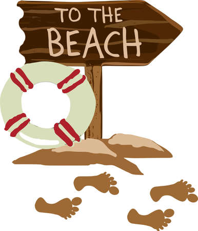 Grab your flip flops, your chair and go relax on the beach!  Dont forget to take this with you, everyone will love it!のイラスト素材