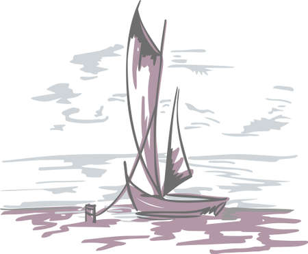 The country boat is a relaxing place to visit and get away from the fast pace of the city.  のイラスト素材