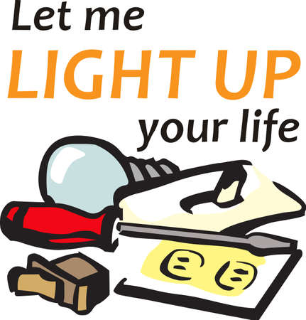 Its the perfect advertisement for your electrical business.  のイラスト素材