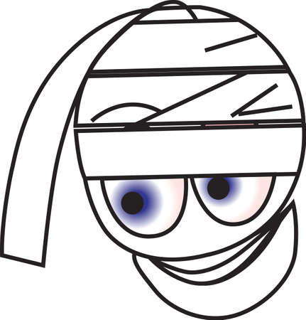 This mummy is perfect for Halloween.  Add to your shirt for when you go trick or treating.  のイラスト素材