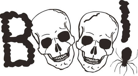This skull is perfect for Halloween.  Add to your shirt for when you go trick or treating.   のイラスト素材