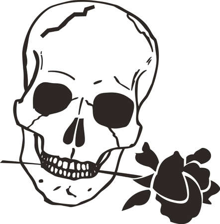 This skull is perfect for Halloween.  Add to your shirt for when you go trick or treating.  のイラスト素材
