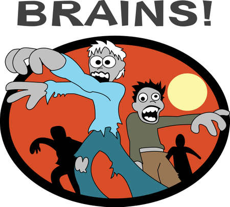 This is a cute cartoon zombies image that is perfect for Halloween.のイラスト素材