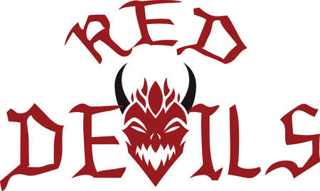 Show your team spirit with this red devils  .  Everyone will love it!