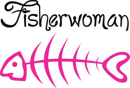 Dont forget this cute design when you go fishin.  This design is perfect to take with you when you go.  Everyone will love it!のイラスト素材