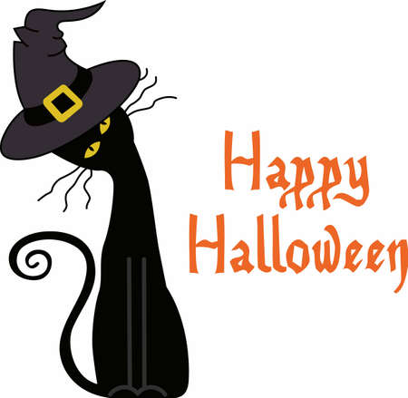 This Halloween spooky cat is a perfect treat. のイラスト素材