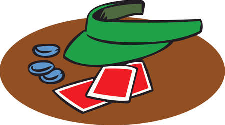 A football game and a poker game.  It doesn't get any better than this.のイラスト素材
