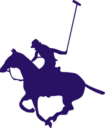Polo players spend a lot of time practicing the game.  Give them a shirt with this polo image.  They will love it!のイラスト素材