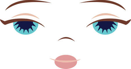 This cute face design is perfect to add to a doll to be cherished by a loved one.  A cute design from Great Notions.のイラスト素材