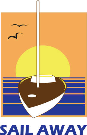 Its always smooth sailing on the water with this beautiful image from Great Notions.のイラスト素材