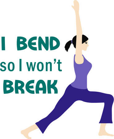 Bring peace to your inner soul with this warrior yoga design.  Another perfect design from Great Notions!のイラスト素材