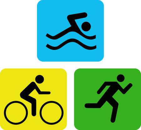 This design is perfect for your next triathlon.  A neat design from Great Notions.のイラスト素材