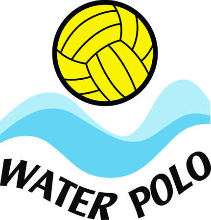 Water polo players will like this splashing ball.のイラスト素材