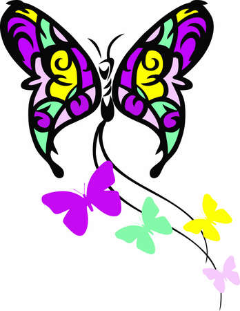 Mother's day is the perfect time to tell mom how much she is appreciated with this beautiful butterfly.  Send her this special design from Great Notions.のイラスト素材