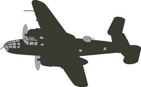 This image features a plane from WWII that is flown at airshows.  This is a perfect design from Great Notions for the next show!のイラスト素材